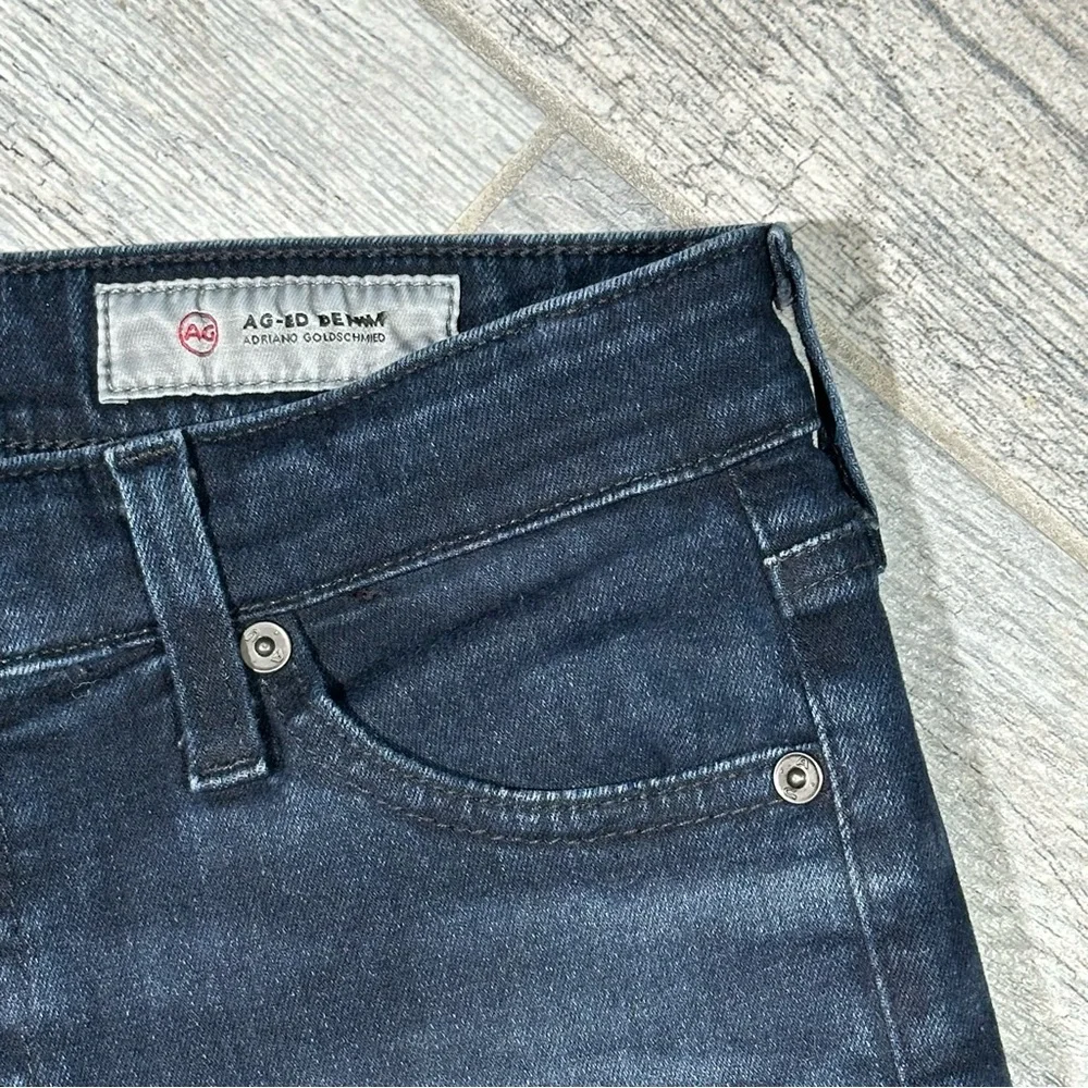 AG ADRIANO GOLDSCHMIED THE MARI Dark Wash High Rise Straight Leg Jeans 27 - Picture 7 of 15